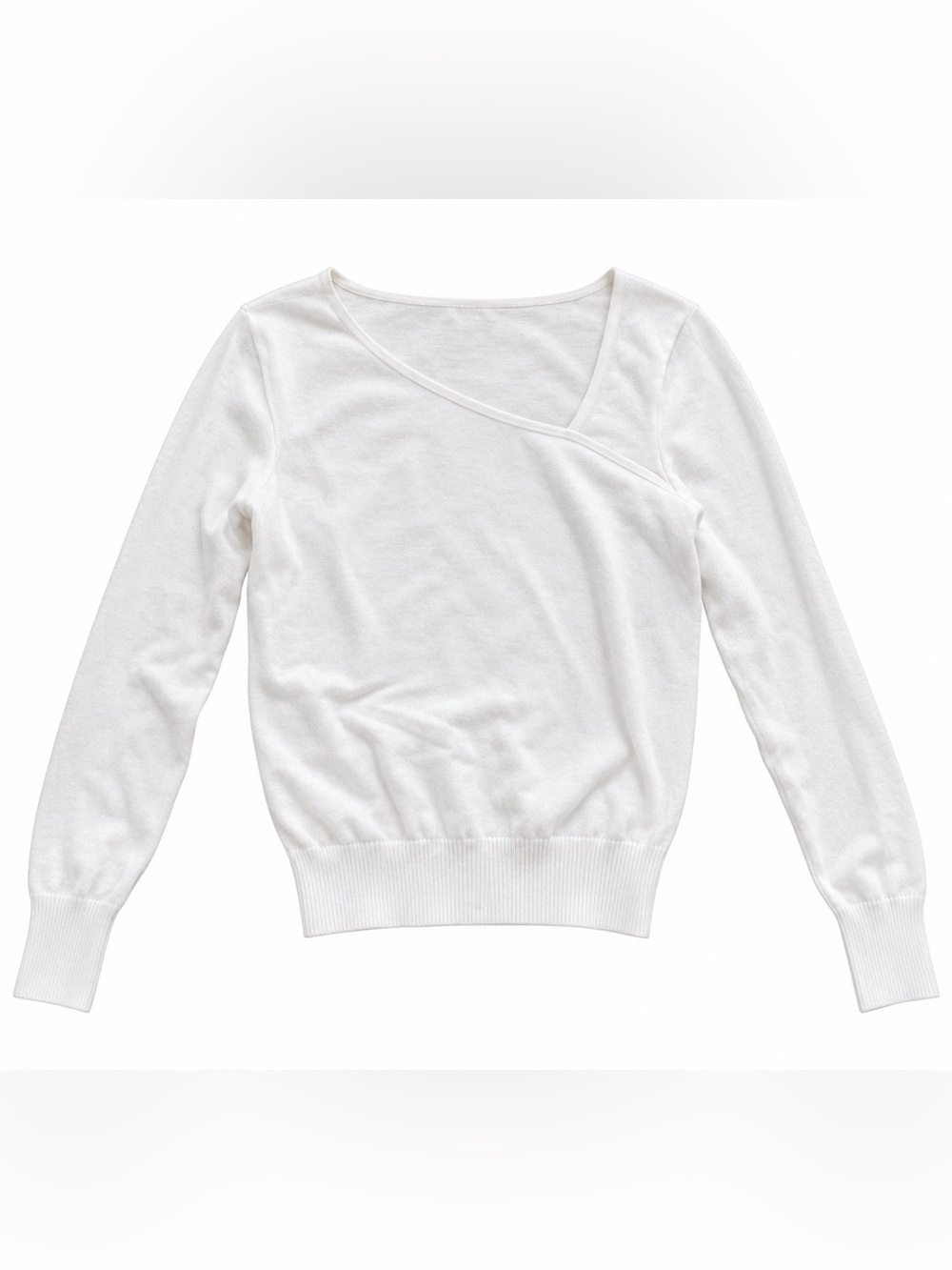 Z supply white asymmetrical long sleeve